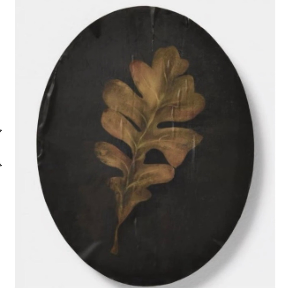 STUDIO MCGEE NWT Moody lead painted wood board wall art -black -8x10